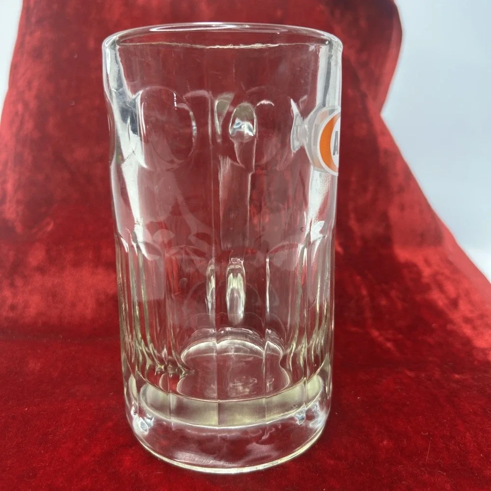 VTG 90s‎ A&W Root Beer Mug 6'' Tall Dimple Ribbed Thick Heavy Glass Big Handle